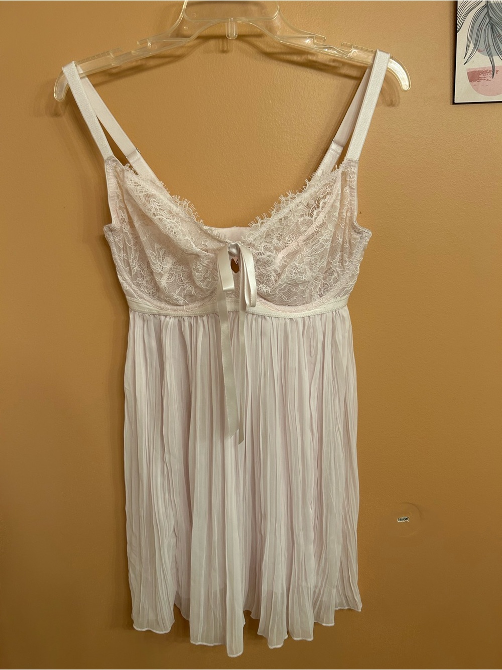 Victoria's Secret baby pink Lace & Chiffon Chemise